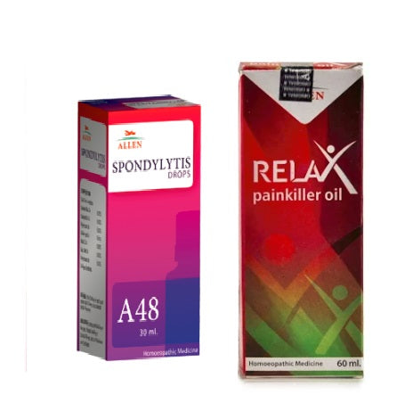 Allen Anti Spondylitis Combo A48 + Relax Pain Killer Oil packet of 1 Kit